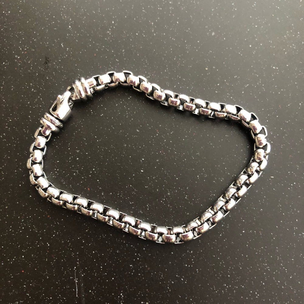 David Yurman bracelet box chain 7.5” Sterling S.